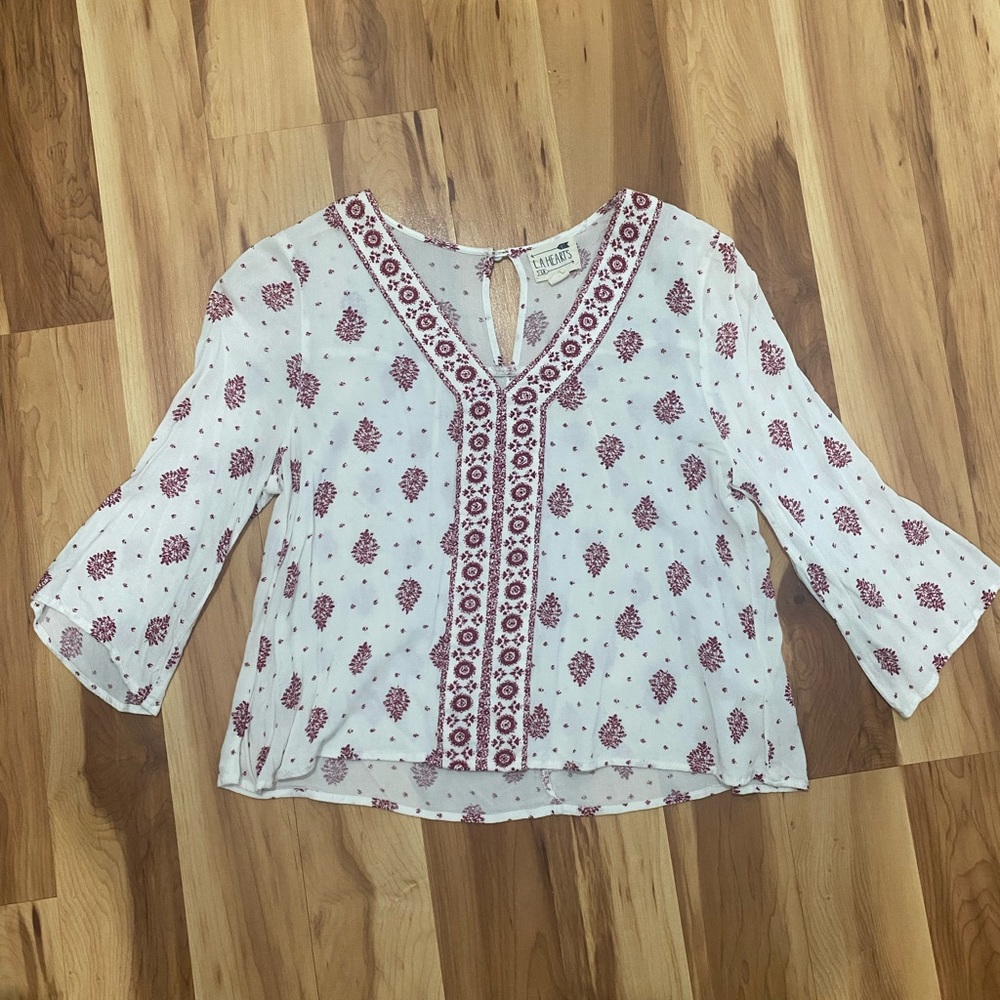 Long sleeve LA Hearts flowy Blouse